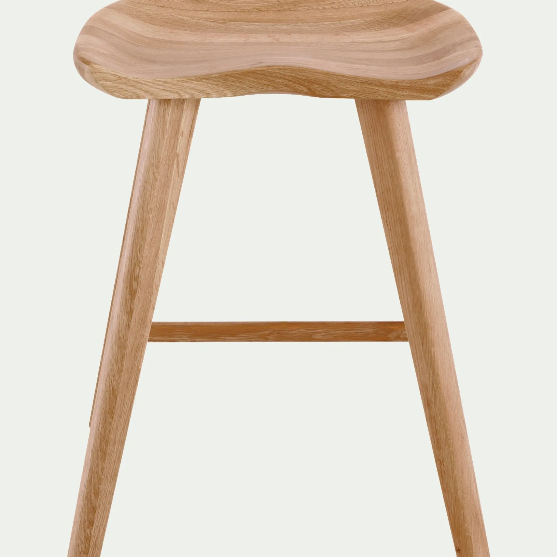 Tabouret bas en chêne massif H49cm - naturel