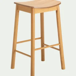 Tabouret de bar en chêne et hévéa H77cm - bois clair