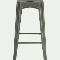 Tabouret de bar en métal H69cm - vert cèdre