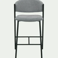 Tabouret haut de repas en tissu H66cm - gris