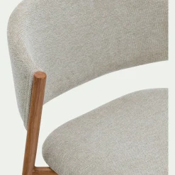 Tabouret haut de repas en tissu H66cm - beige