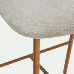 Tabouret haut de repas en tissu H66cm - beige