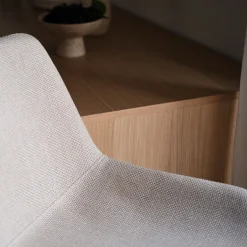 Tabouret haut de repas en tissu H75cm - gris