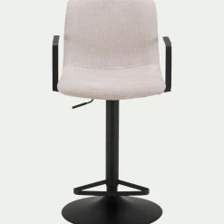 Tabouret haut en tissu H114cm - beige