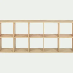 Étagère 10 cases en chêne