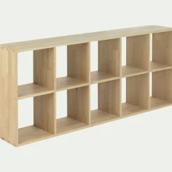 Étagère 10 cases en chêne