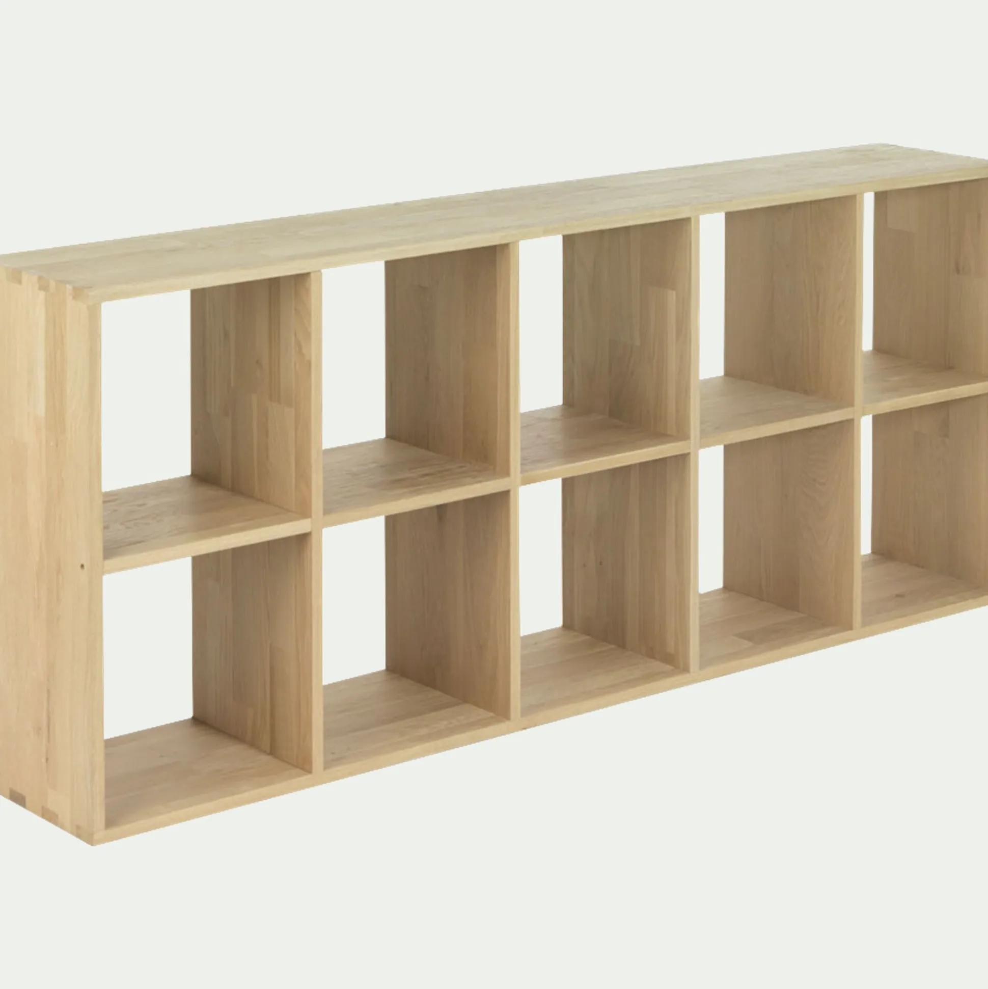 Étagère 10 cases en chêne