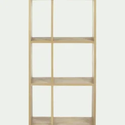 Étagère 6 cases en chêne - bois clair