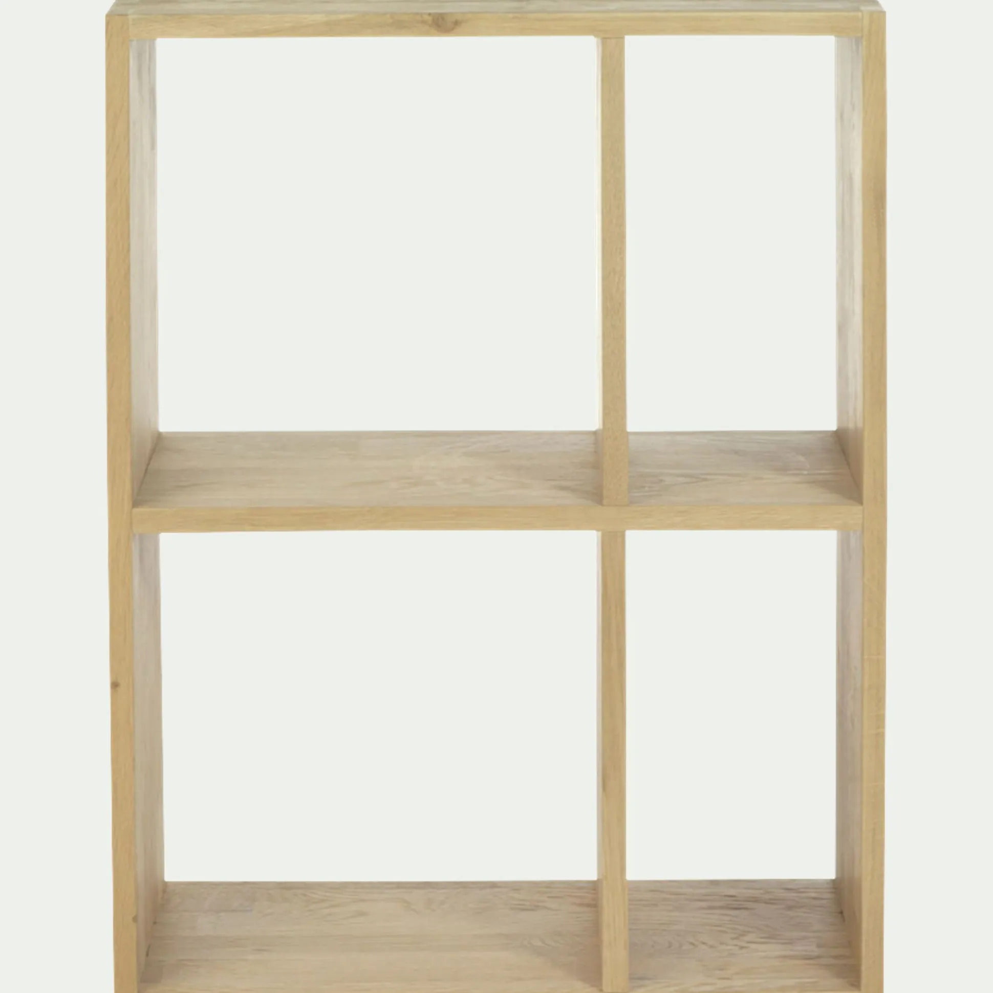 Étagère 4 cases en chêne - bois clair