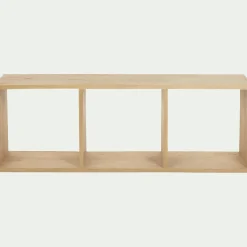 Étagère 3 cases en chêne - bois clair