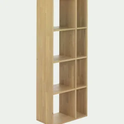 Étagère 8 cases en chêne lamellé - bois clair