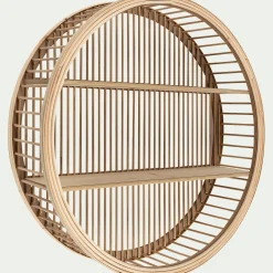 Étagère déco en bambou D60cm - naturel