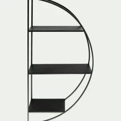 Étagère déco en métal D60cm - noir