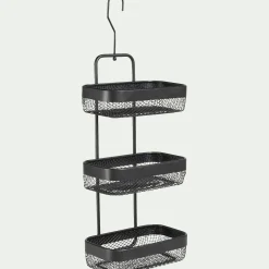 Étagère de douche en acier - noir