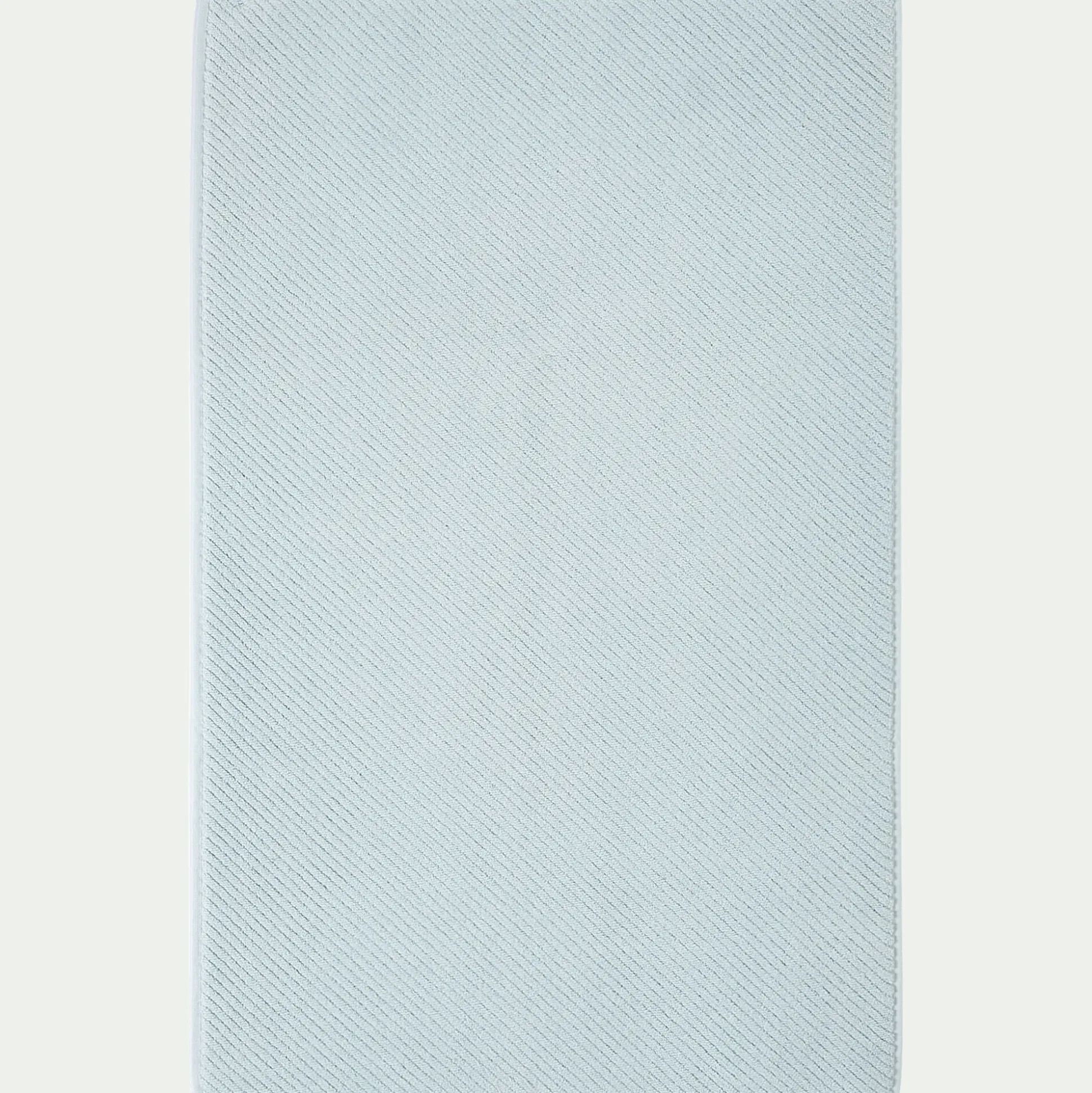 Tapis de bain en coton bio - bleu 50x80cm