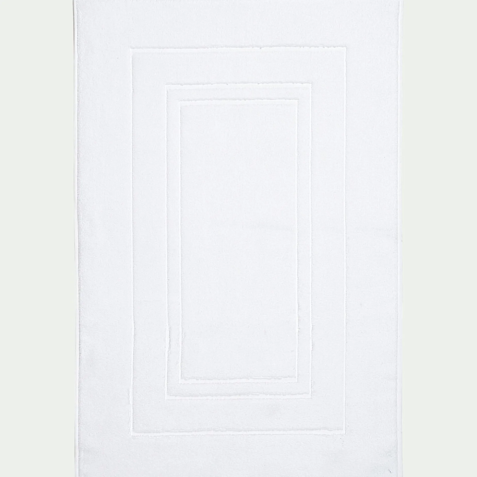 Tapis de bain en coton - blanc 60x110cm