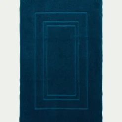 Tapis de bain en coton - bleu figuerolles 50x80cm