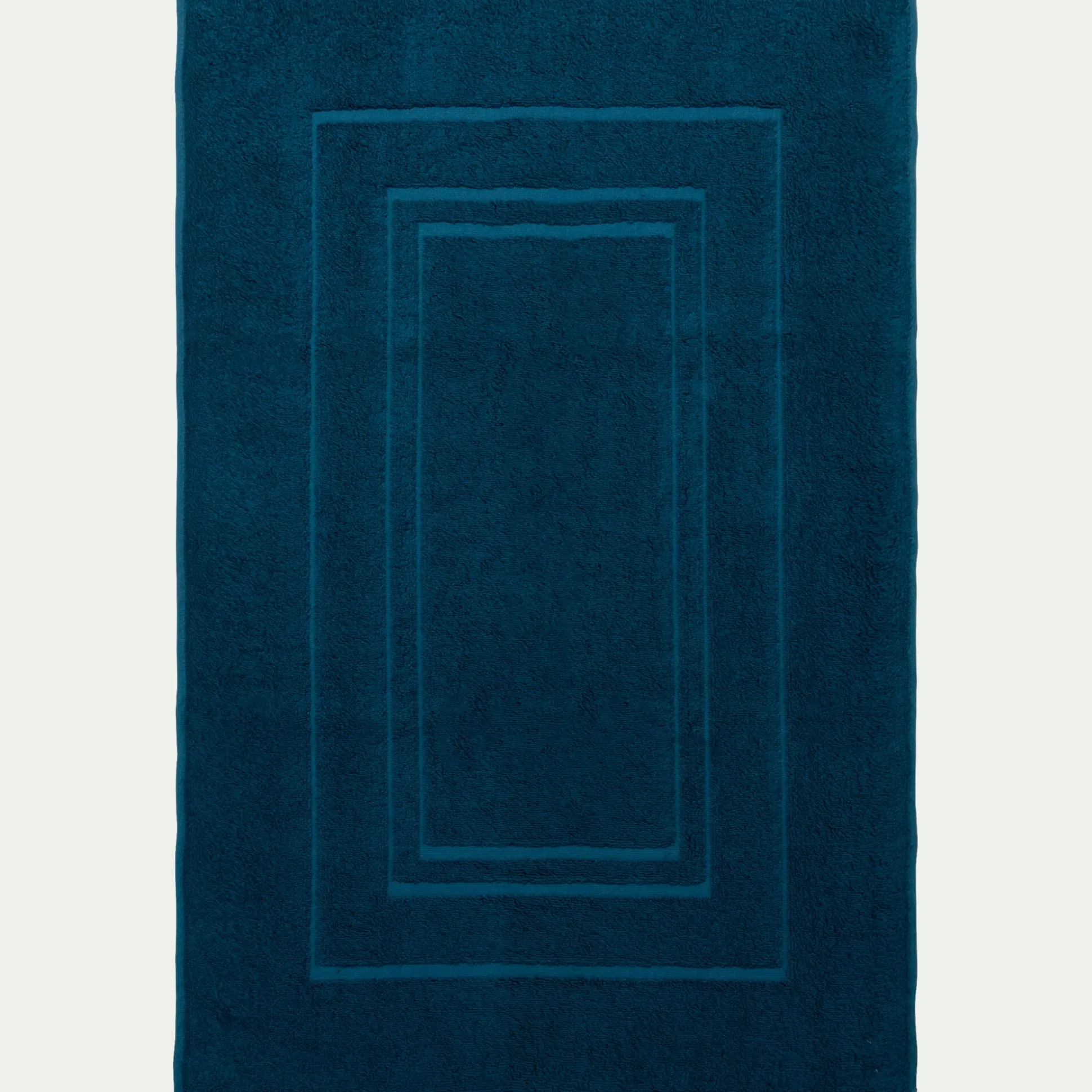 Tapis de bain en coton - bleu figuerolles 60x110cm