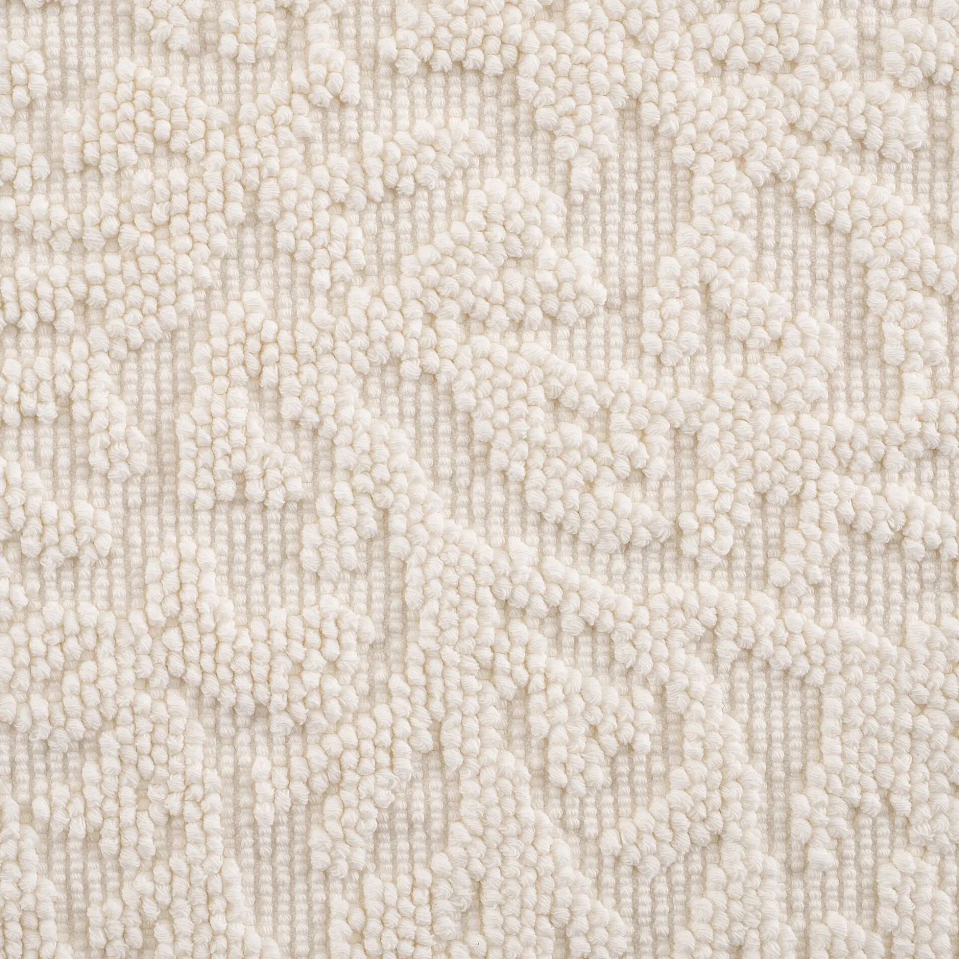 Tapis de bain en coton jacquard 50x80cm - blanc ventoux