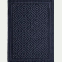 Tapis de bain en coton jacquard - bleu calabrun 50x70cm