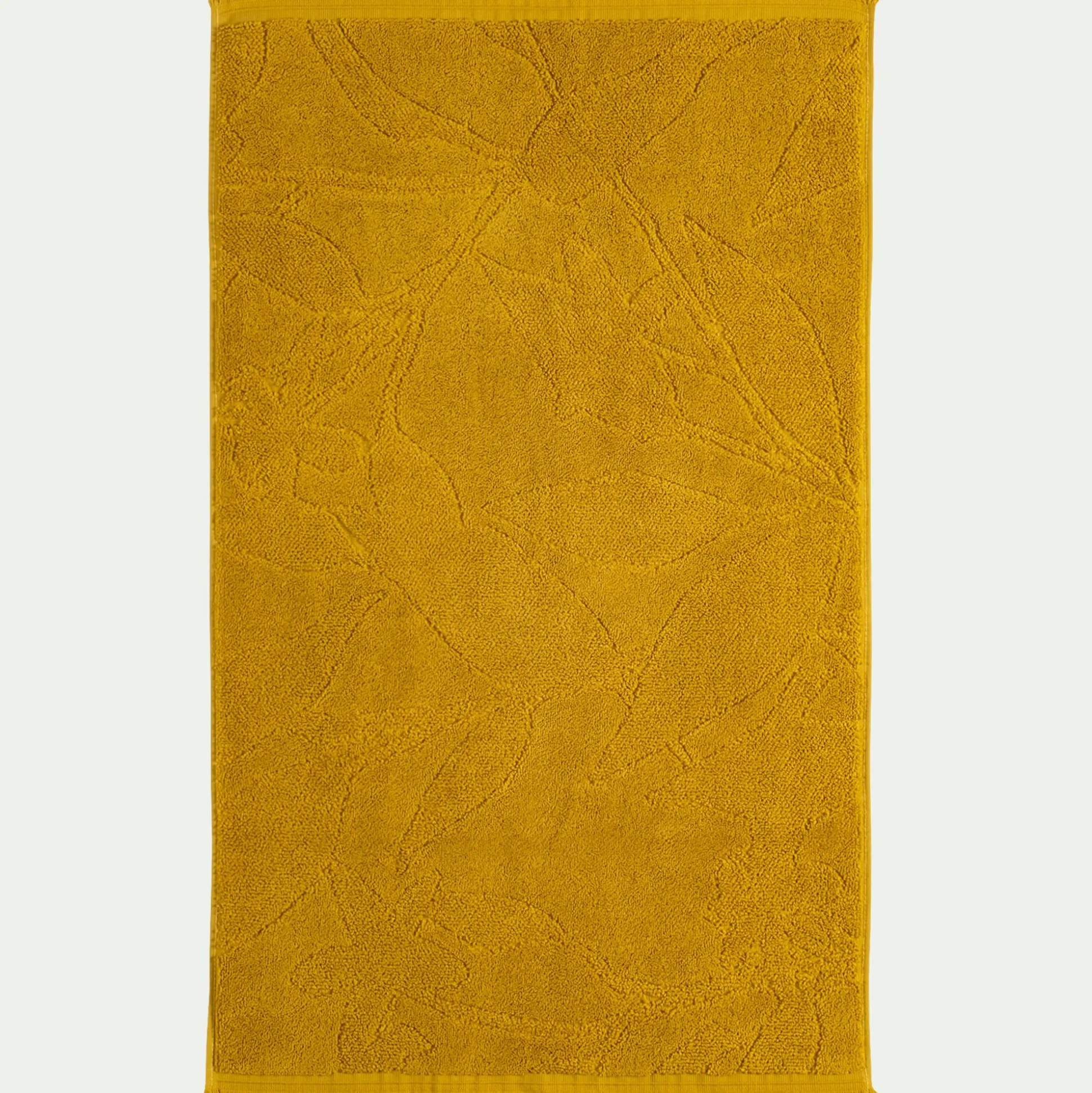 Tapis de bain en coton - jaune argan 50x80cm