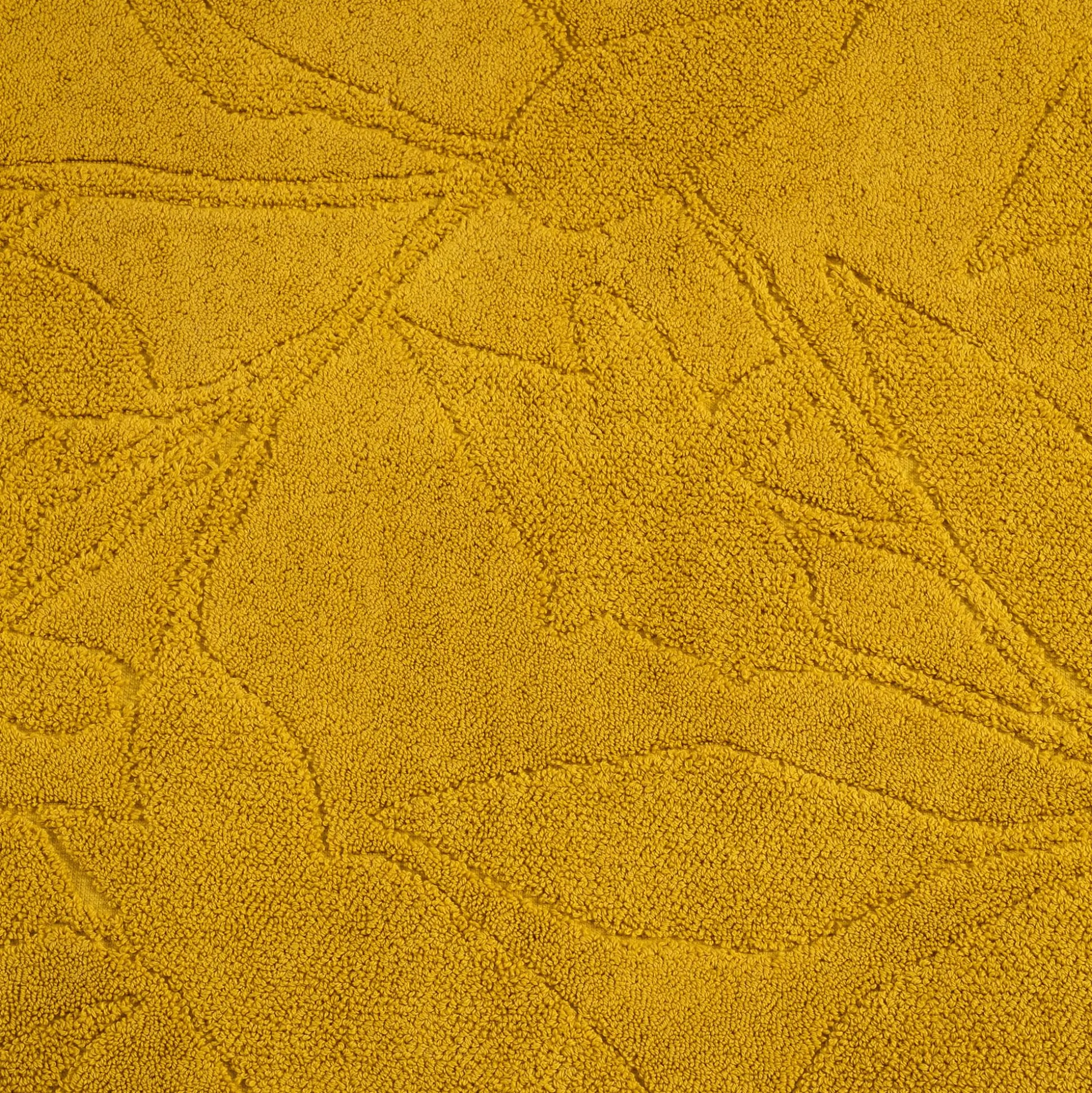 Tapis de bain en coton - jaune argan 50x80cm