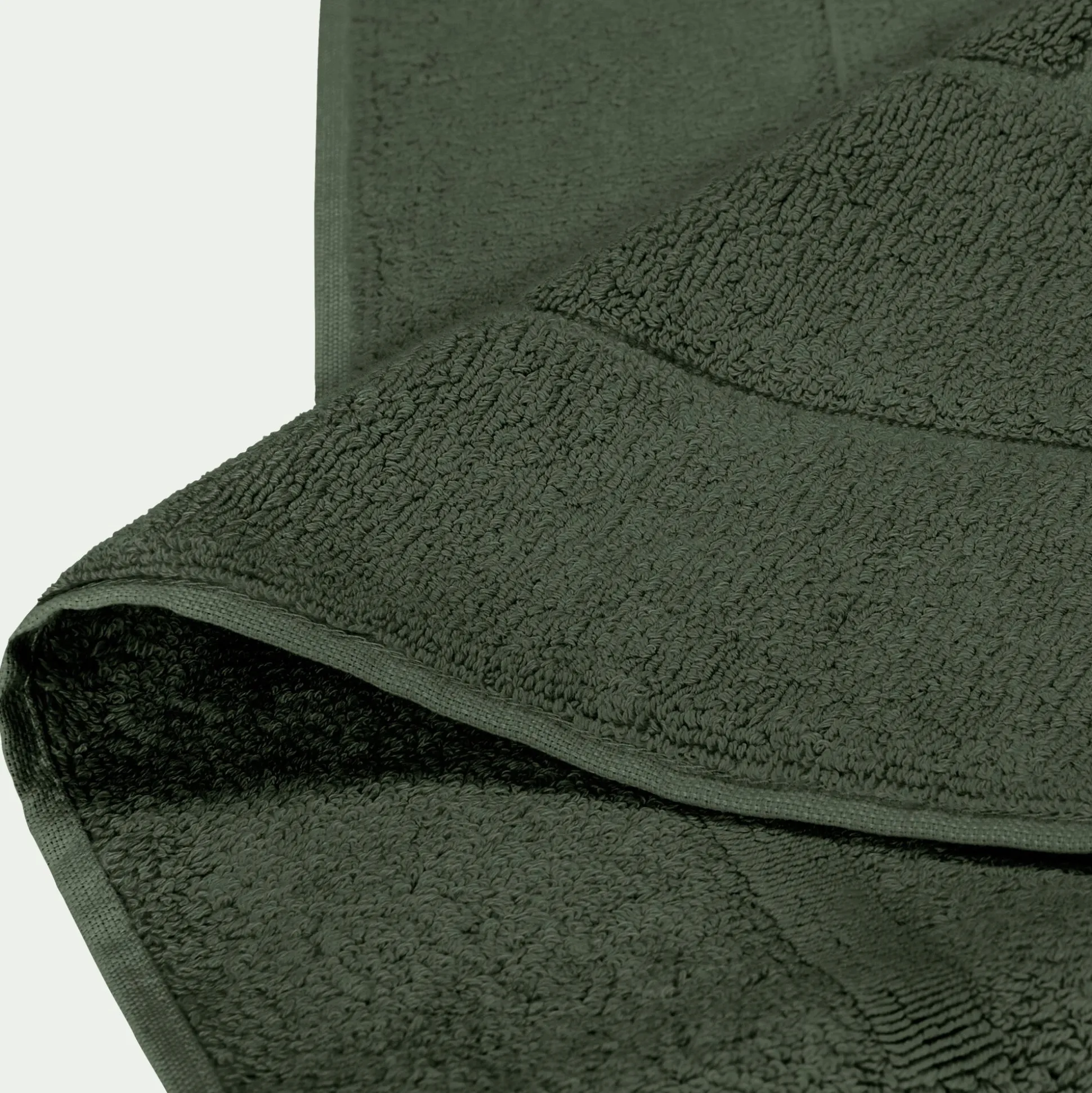Tapis de bain en coton - vert cèdre 60x110cm