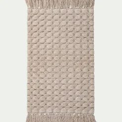 Tapis de bain point bulle en coton 50x80cm - beige