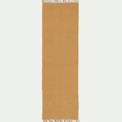 Tapis de couloir et laine et jute 60x200cm - jaune