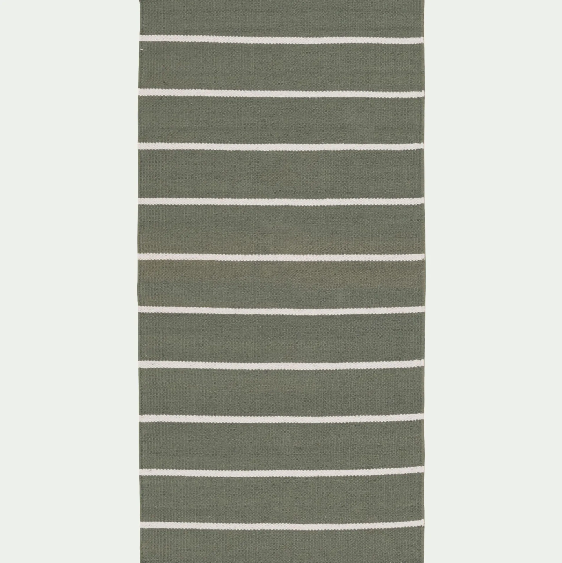Tapis en coton à rayure 50x80cm - vert