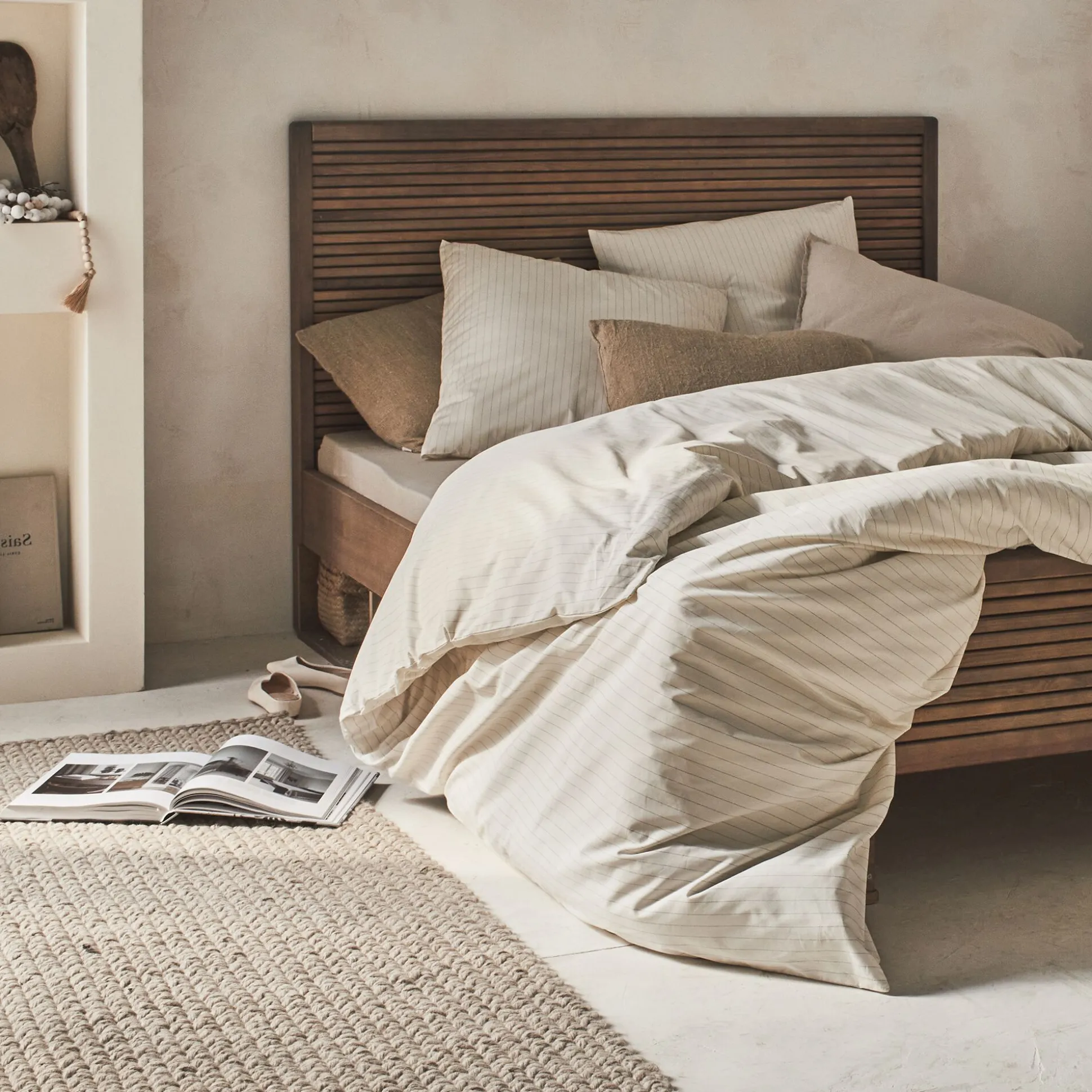 Tapis en laine et coton - beige 160x230cm