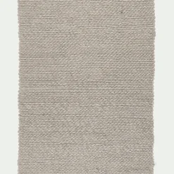 Tapis en laine et coton - gris clair 120x170cm