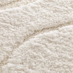 Tapis en tissu recyclé à motif 160x230cm - beige