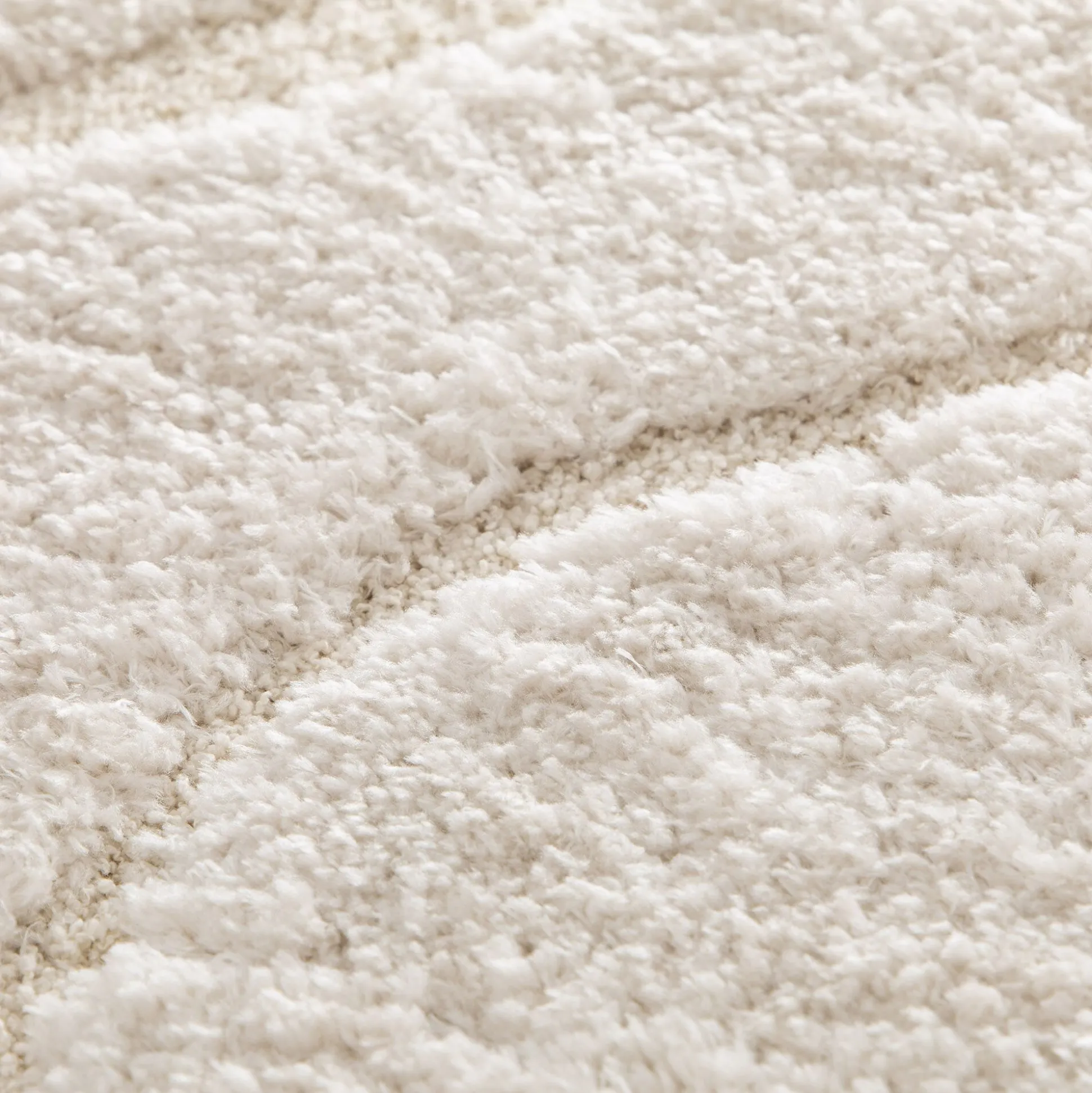 Tapis en tissu recyclé à motif 160x230cm - beige