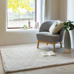 Tapis imitation fourrure - beige 120x160cm