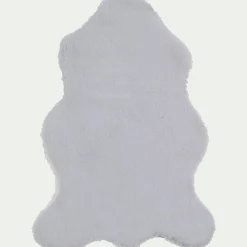 Tapis imitation fourrure - gris 60x90cm