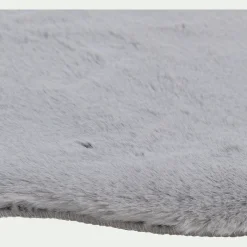 Tapis imitation fourrure - gris 60x90cm