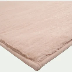 Tapis imitation fourrure - rose argile 150x200cm