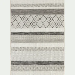 Tapis intérieur et extérieur à motifs - gris 120x170cm