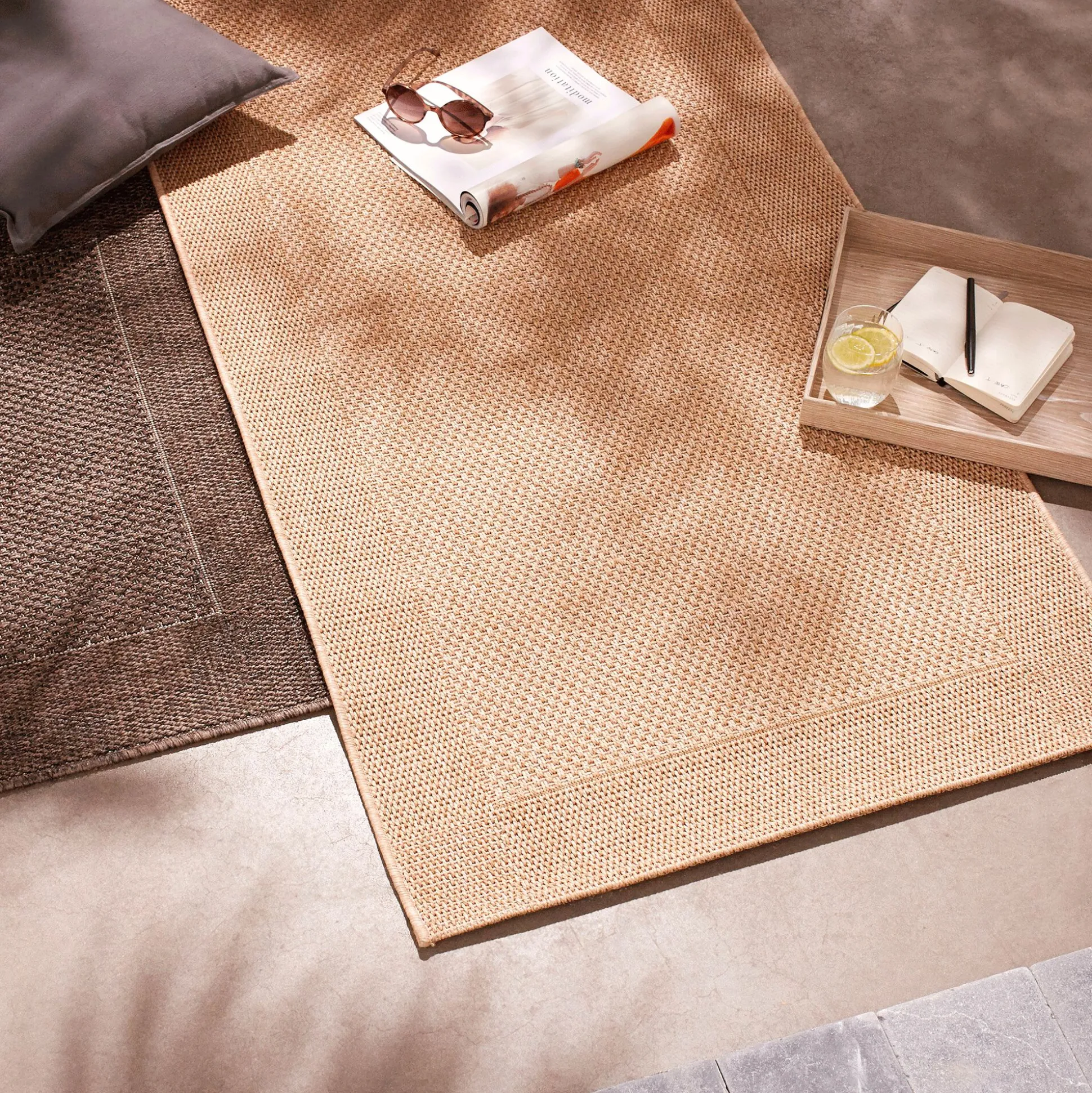Tapis intérieur et extérieur - naturel 120x170cm