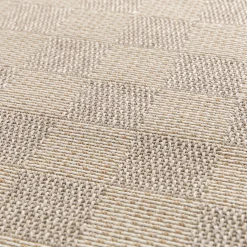 Tapis à motif damier 120x170cm - beige
