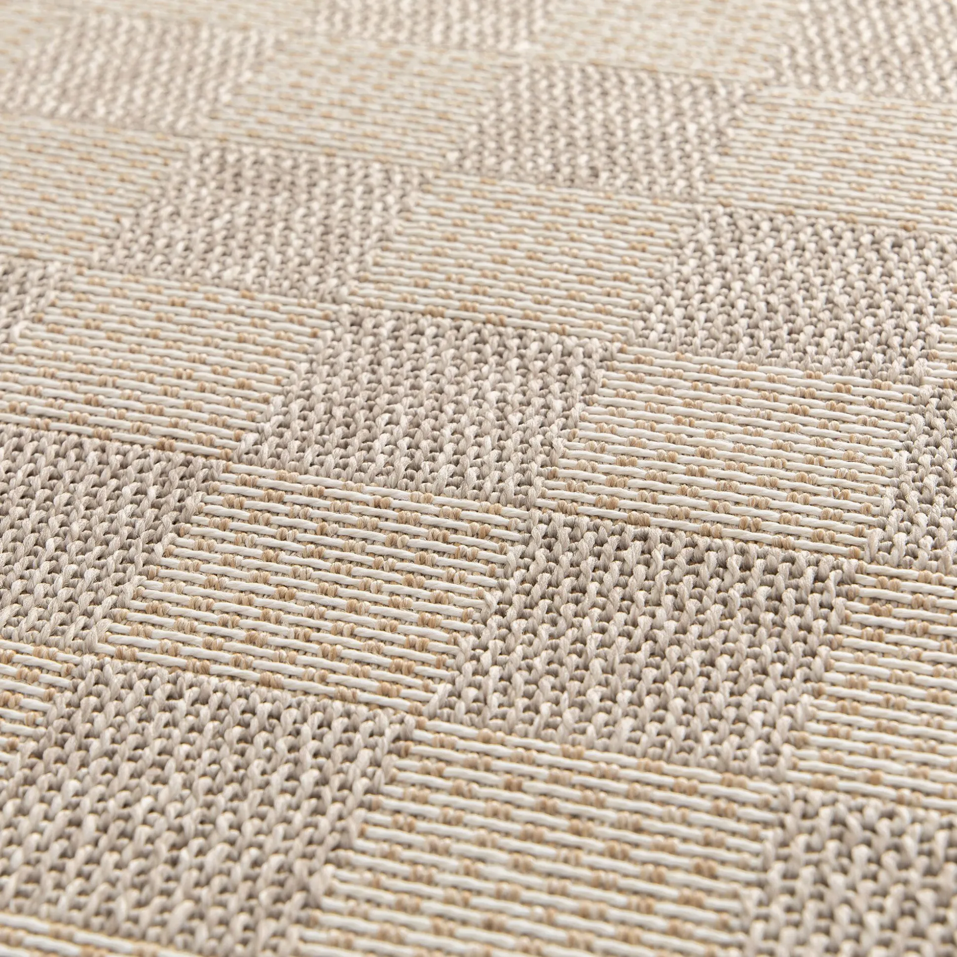 Tapis à motif damier 120x170cm - beige