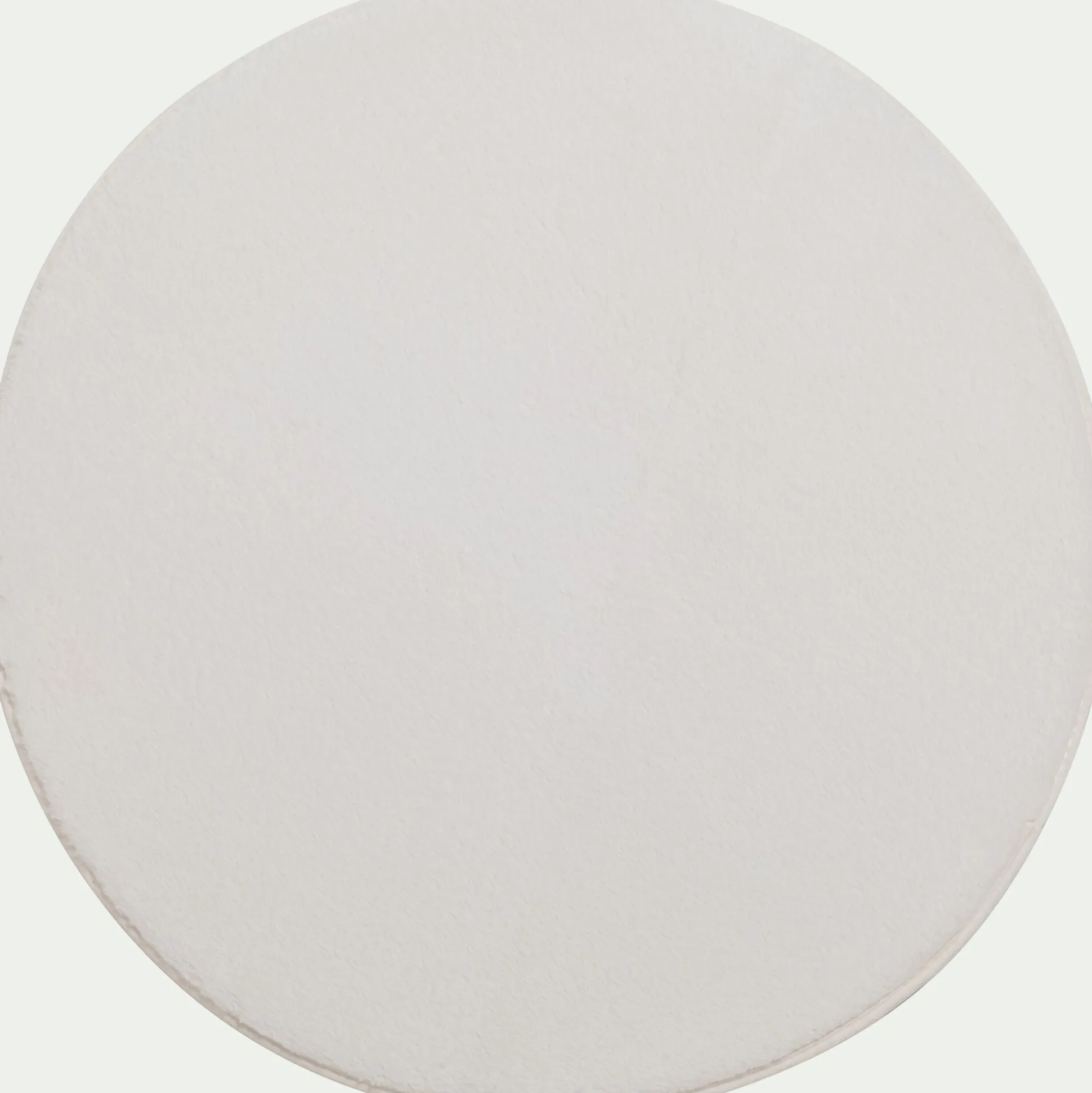 Tapis rond imitation fourrure - blanc ventoux D70cm