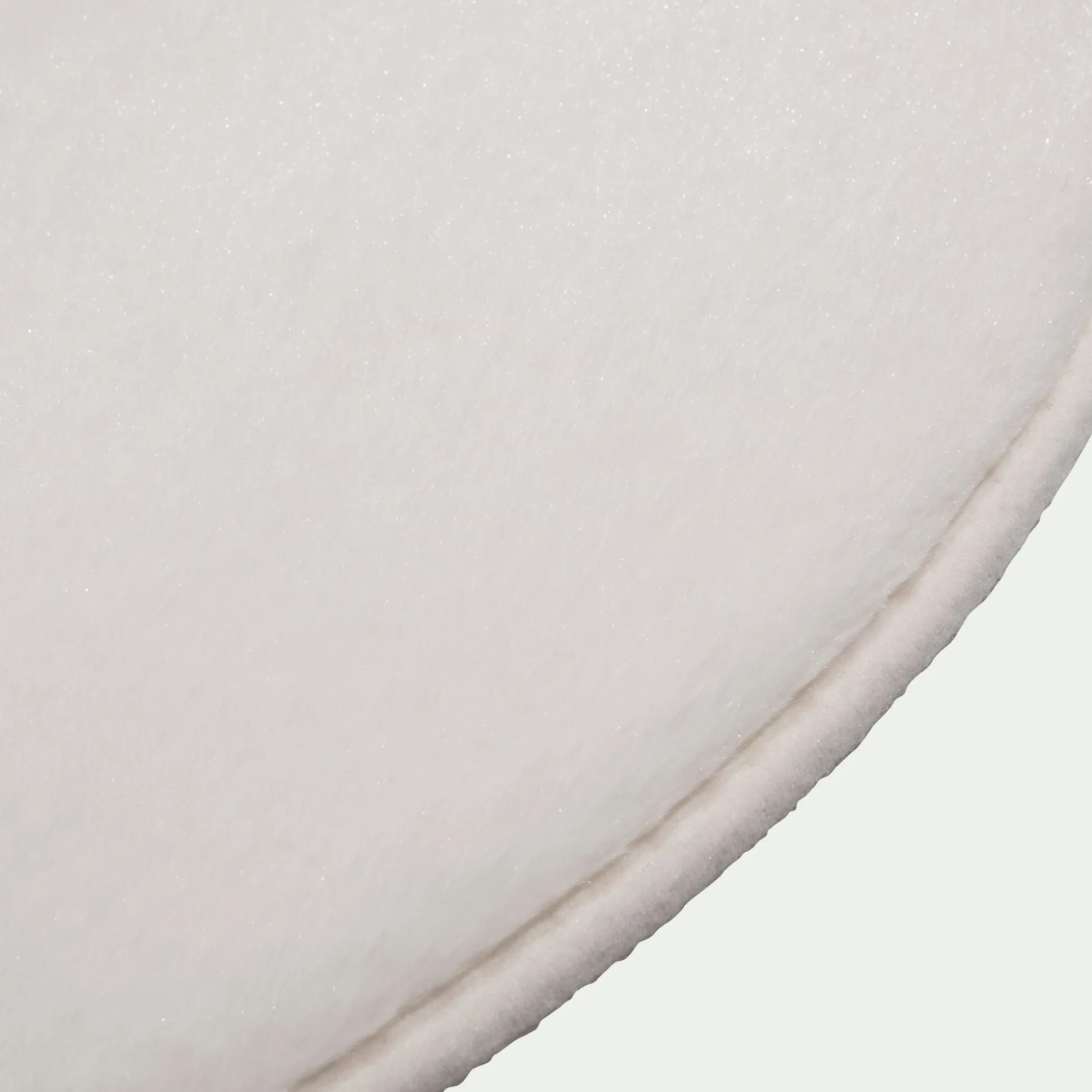 Tapis rond imitation fourrure - blanc ventoux D70cm