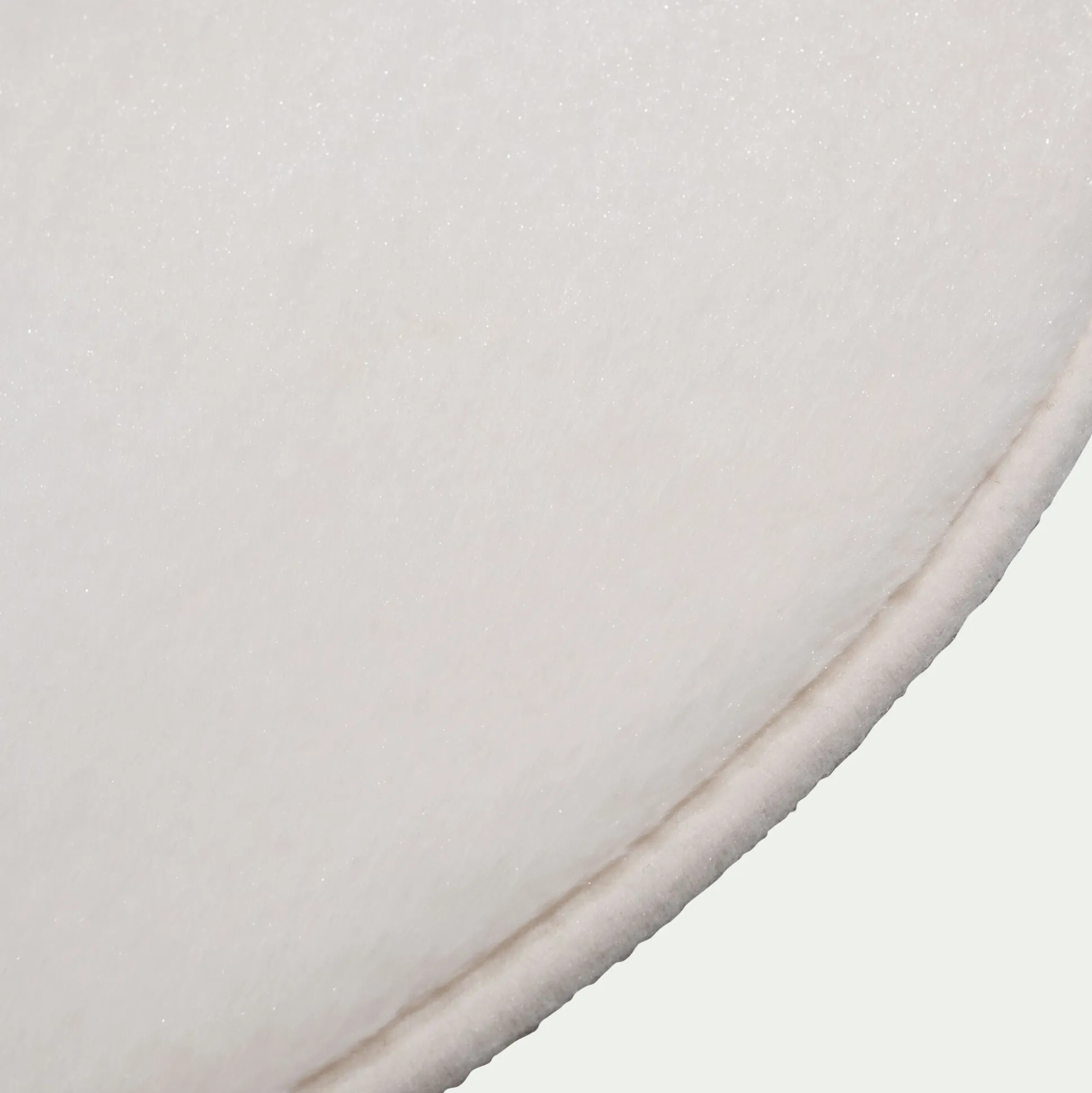 Tapis rond imitation fourrure - blanc ventoux D70cm