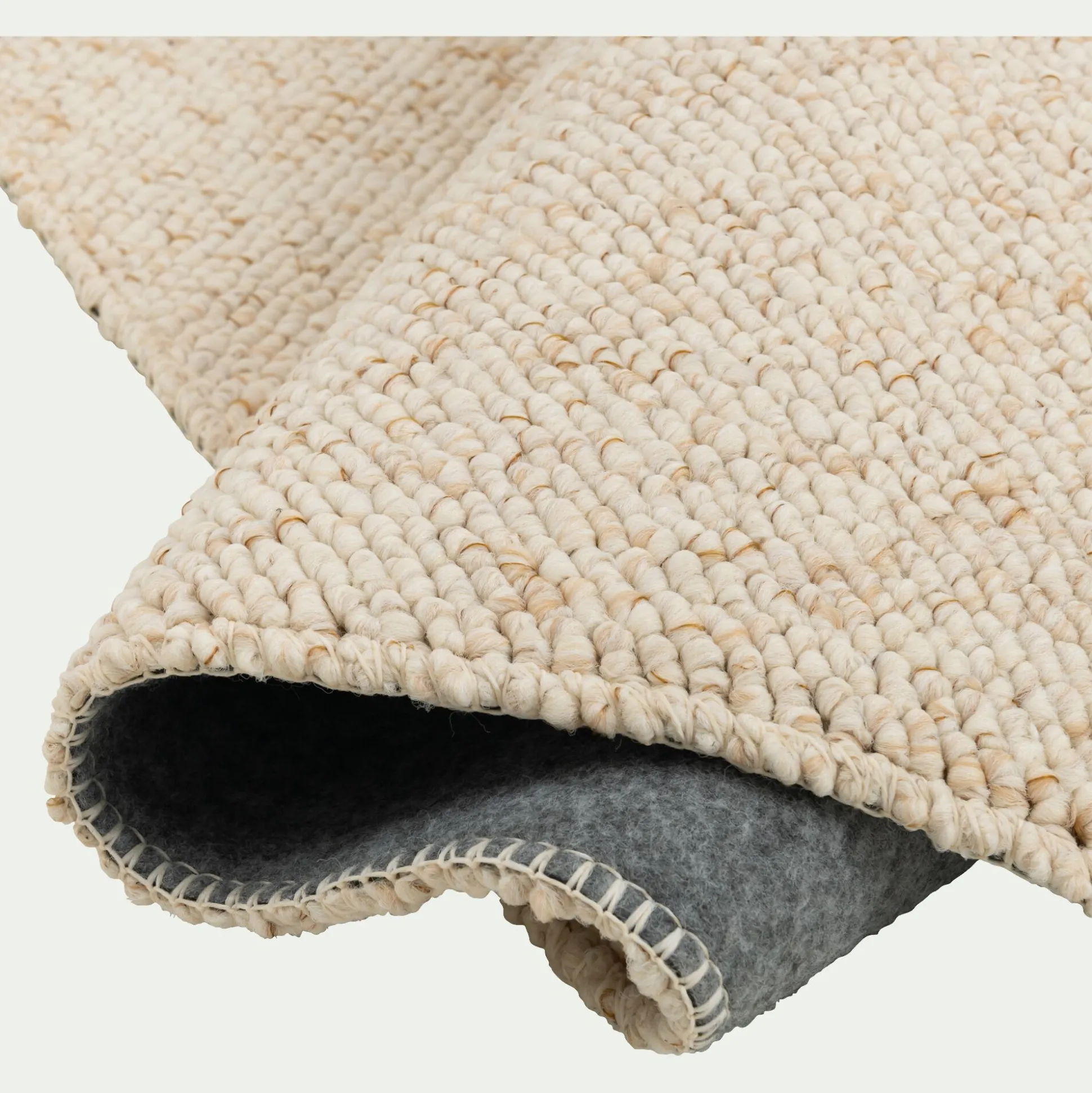 Tapis synthétique en 160x230cm - blanc écru