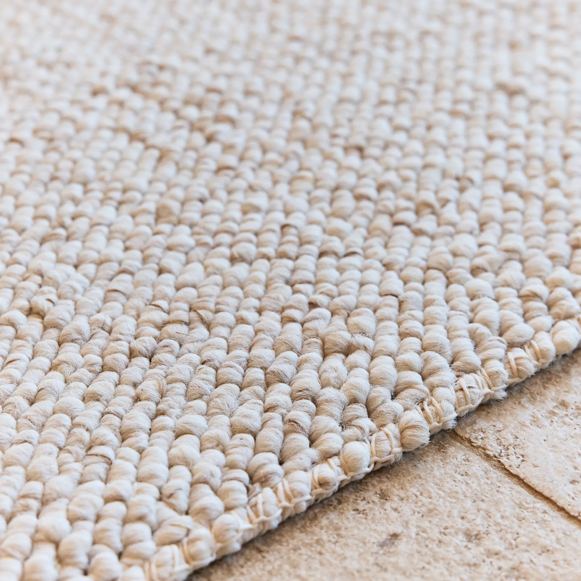 Tapis synthétique en 160x230cm - blanc écru