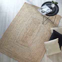 Tapis tressé en jute - naturel 200x290cm