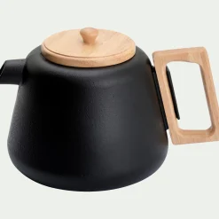 Théière en fonte et bois 1L - noir