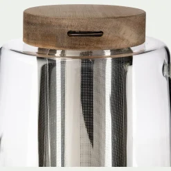 Théière infuseur en verre 1,2L - transparent